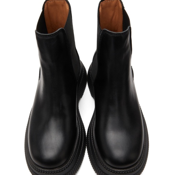 Ganni Black Chunky Chelsea Boots 42 - Picture 3 of 10